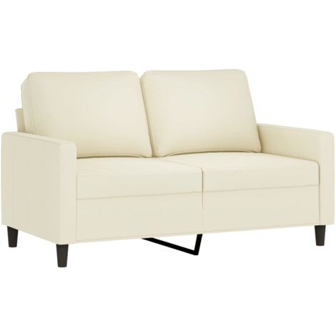 Canapé à 2 places,Sofa pour Salon,Banquette Crème 120 cm Velours CFW318953
