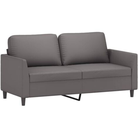 Canapé à 2 places，Sofa pour Salon，Banquette Gris 140 cm Similicuir CFW537476