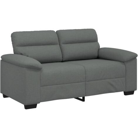 Canapé à 2 places，Sofa pour Salon，Banquette gris foncé 120 cm tissu CFW387604