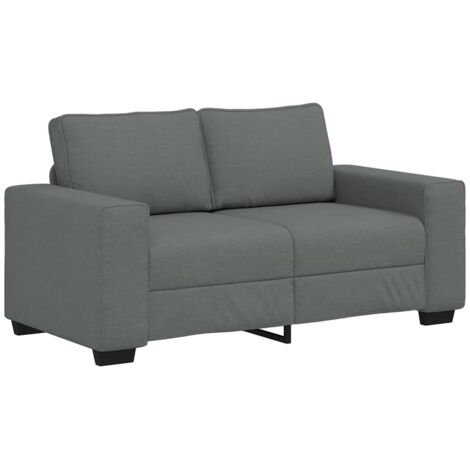 Canapé à 2 places，Sofa pour Salon，Banquette gris foncé 120 cm tissu CFW516888