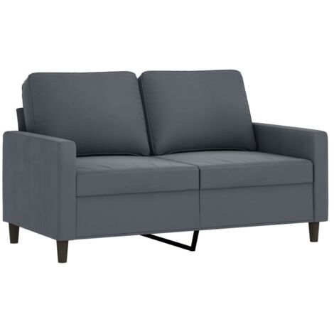 Canapé à 2 places,Sofa pour Salon,Banquette Gris foncé 120 cm Velours CFW456900