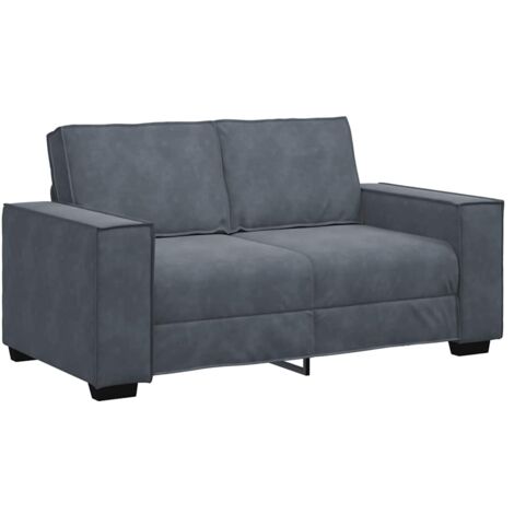 Canapé à 2 places，Sofa pour Salon，Banquette Gris foncé 120 cm Velours CFW554003