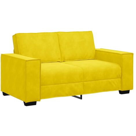 Canapé à 2 places,Sofa pour Salon,Banquette Jaune 120 cm Velours CFW777506