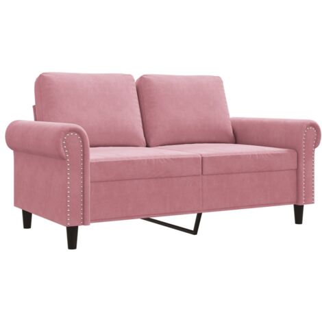 Canapé à 2 places,Sofa pour Salon,Banquette Rose 120 cm Velours CFW179703