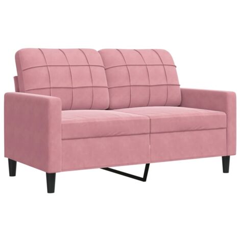 Canapé à 2 places,Sofa pour Salon,Banquette Rose 120 cm Velours CFW330987