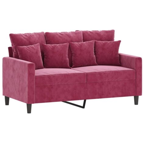 Canapé à 2 places,Sofa pour Salon,Banquette Rouge bordeaux 120 cm Velours CFW985410