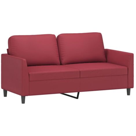 Canapé à 2 places，Sofa pour Salon，Banquette Rouge bordeaux 140 cm Similicuir CFW475549