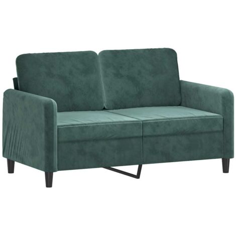 Canapé à 2 places,Sofa pour Salon,Banquette Vert foncé 120 cm Velours CFW833031