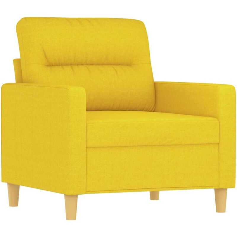 Fauteuil Jaune clair 60 cm Tissu vidaXL