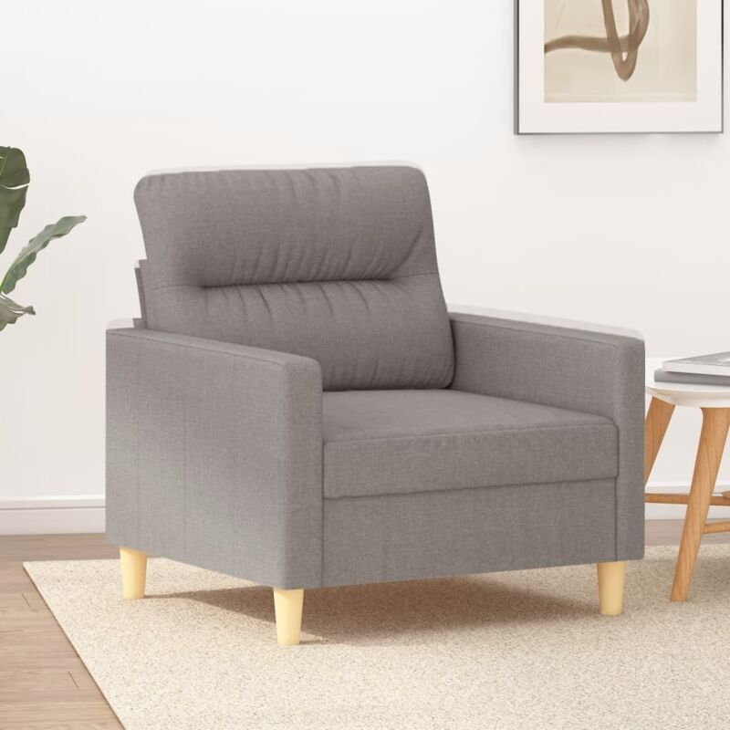Vidaxl - Fauteuil Taupe 60 cm Tissu