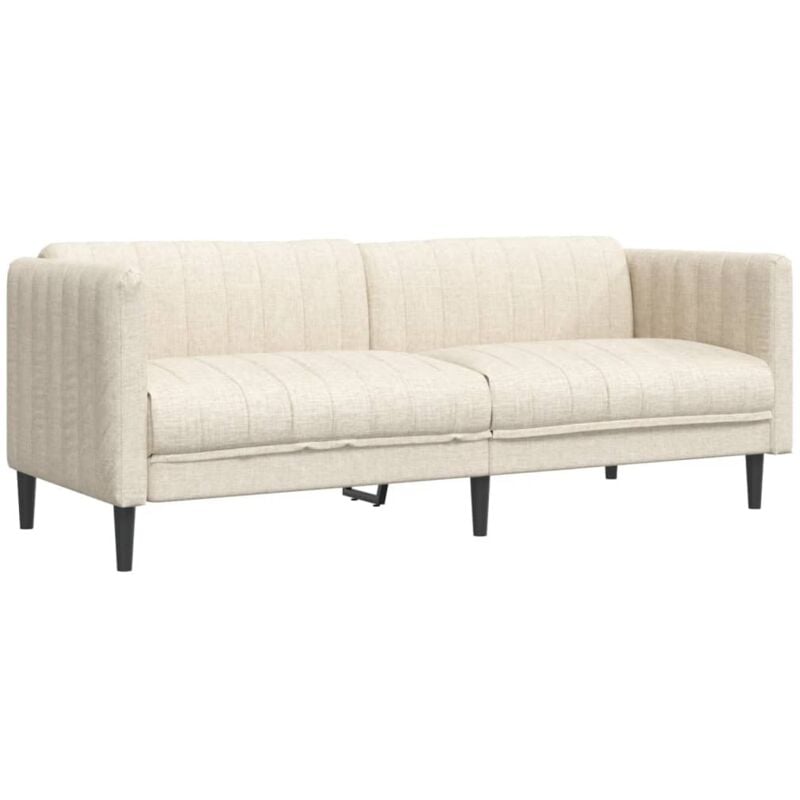 Vidaxl - Canapé à 3 places lin