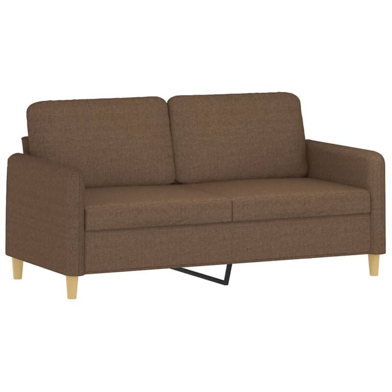 Vidaxl - Canapé à 2 places Marron 140 cm Tissu