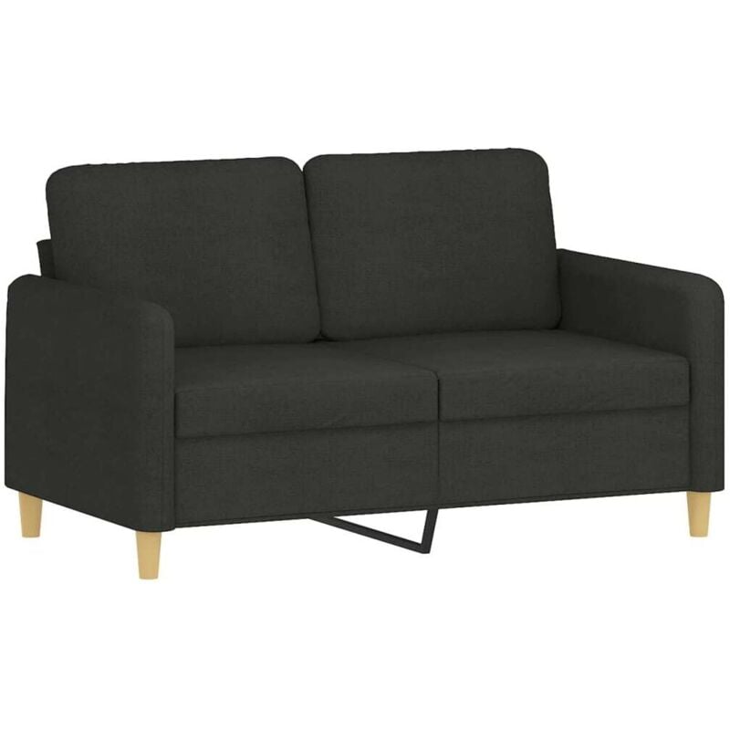 Vidaxl - Canapé à 2 places Noir 120 cm Tissu