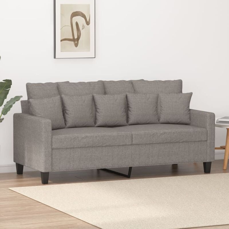 Vidaxl - Canapé à 2 places Taupe 140 cm Tissu