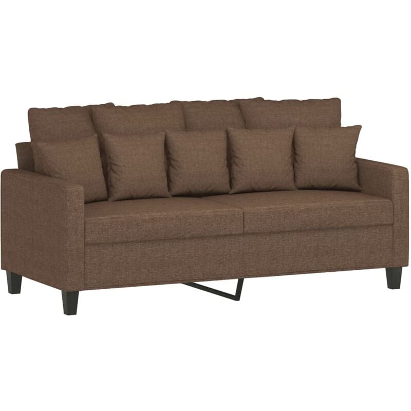 Canapé à 2 places Marron 140 cm Tissu vidaXL
