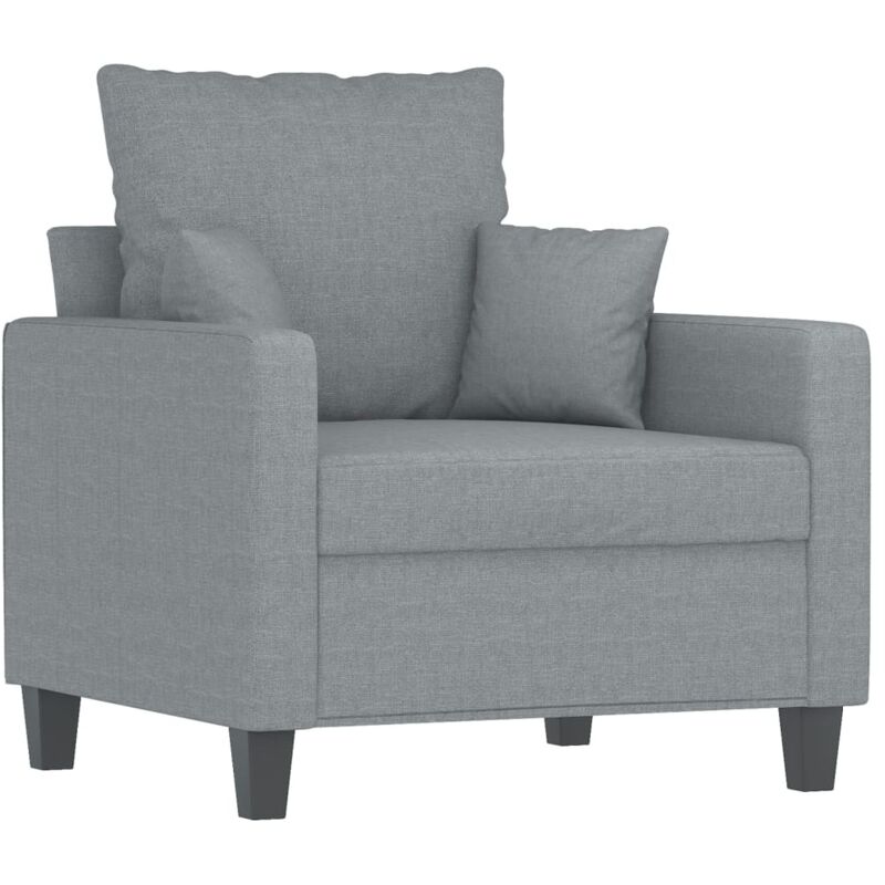 Vidaxl - Fauteuil Gris clair 60 cm Tissu