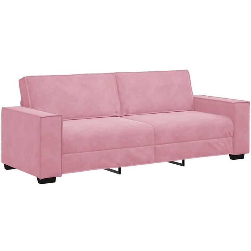 Vidaxl - Canapé à 3 places Rose 180 cm Velours