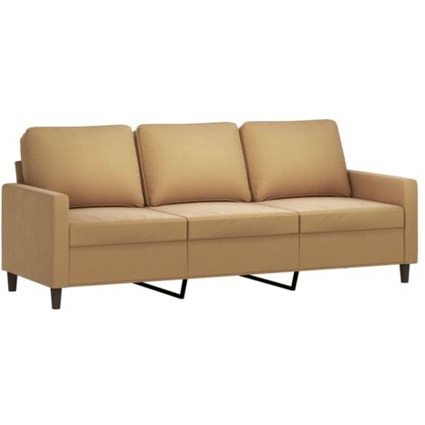 Canapé à 3 places，Sofa pour Salon，Banquette Marron 180 cm Velours CFW651439