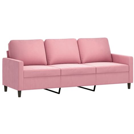Canapé à 3 places,Sofa pour Salon,Banquette Rose 180 cm Velours CFW230736