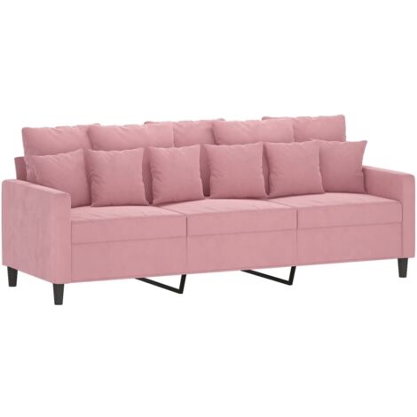 Canapé à 3 places,Sofa pour Salon,Banquette Rose 180 cm Velours CFW303934