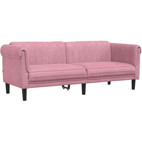 Canapé à 3 places,Sofa pour Salon,Banquette rose velours CFW794208
