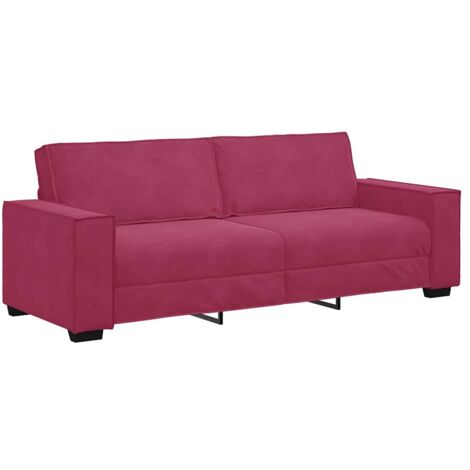 Canapé à 3 places，Sofa pour Salon，Banquette Rouge bordeaux 180 cm Velours CFW396381
