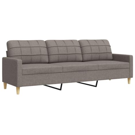 Canapé à 3 places，Sofa pour Salon，Banquette Taupe 210 cm Tissu CFW636647