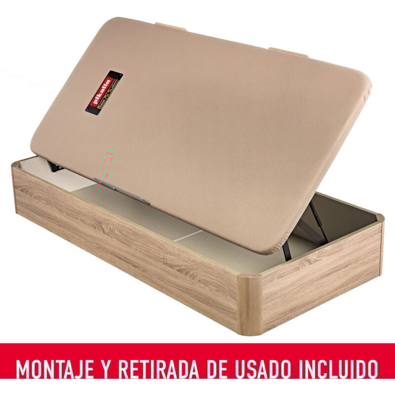 

I Canapé color natural 90x190 apertura lateral I cama juvenil con almacenamiento I Fácil apertura I Para todo tipo de colchón I Servicio de montaje