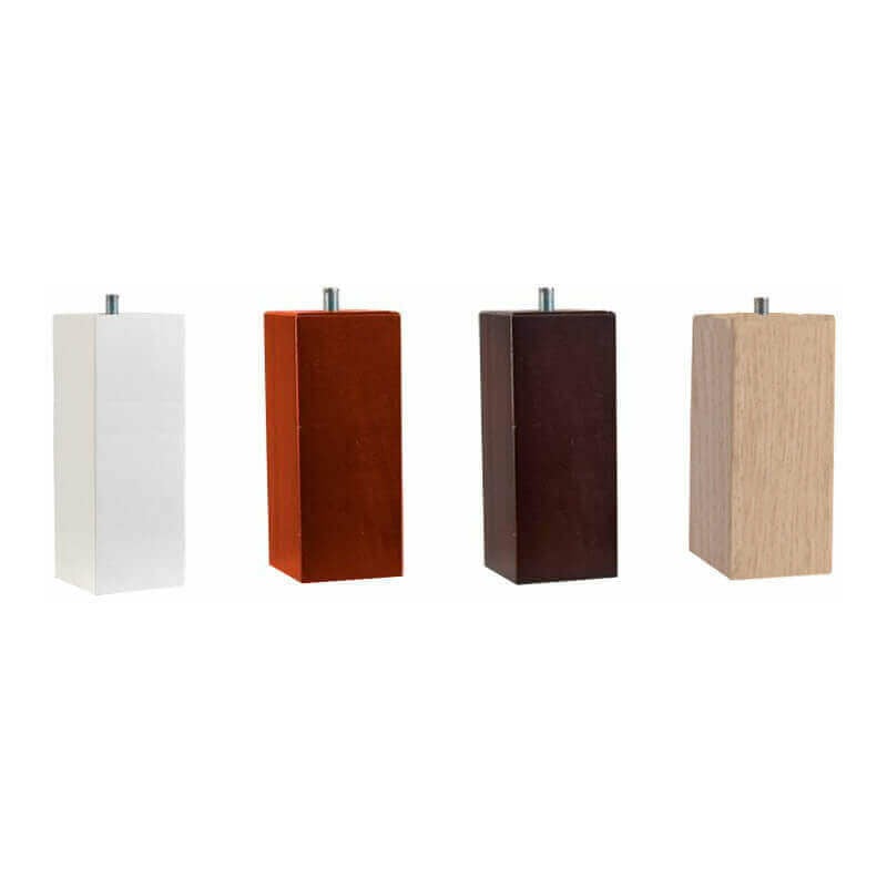 

Patas cuadradas somier 15 cm métrica de rosca 10 | 4 patas madera Haya