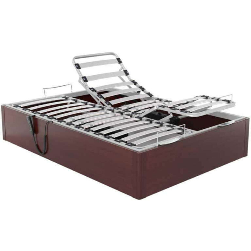 

Canapé Abatible articulado con motor Ankara altura 34 cm | Wengue - 150x200cm (2 de 75x200)