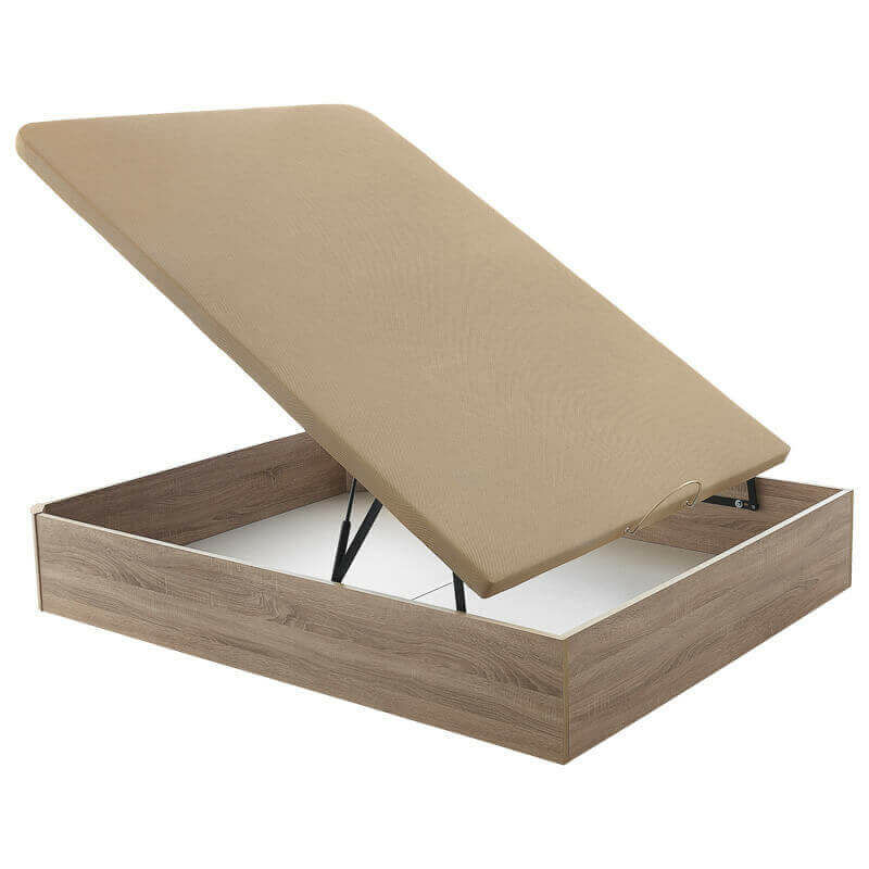 

Canapé Abatible Relax Musa 3D gran capacidad alturas 38/32 cm | 105x190cm - Natural - Altura 32 cm