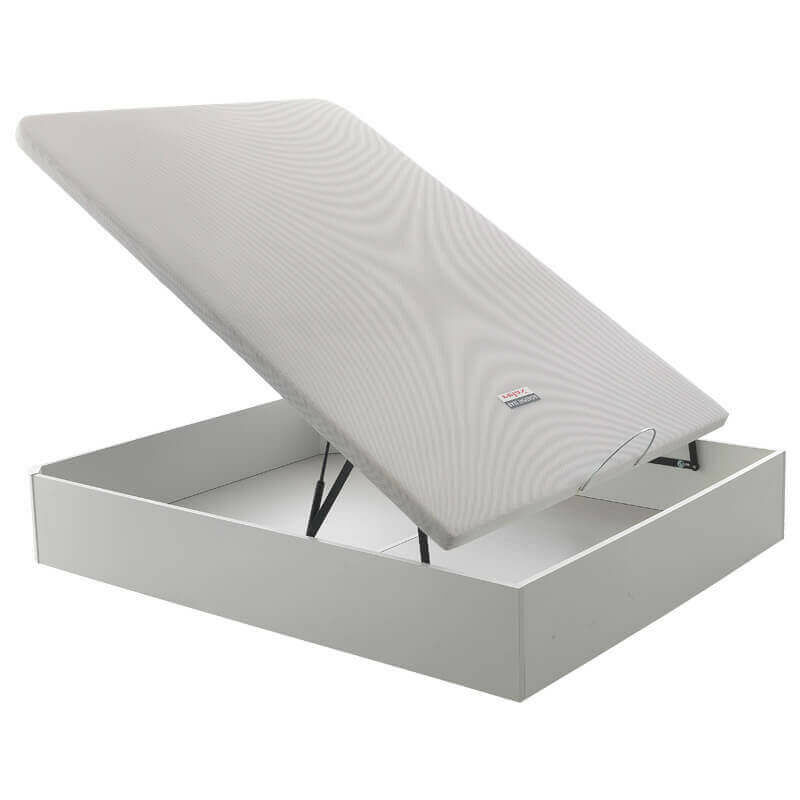 

Canapé Abatible Musa 3D gran capacidad alturas 38/32 cm | Blanco - 160x200cm - Altura 38 cm - Relax