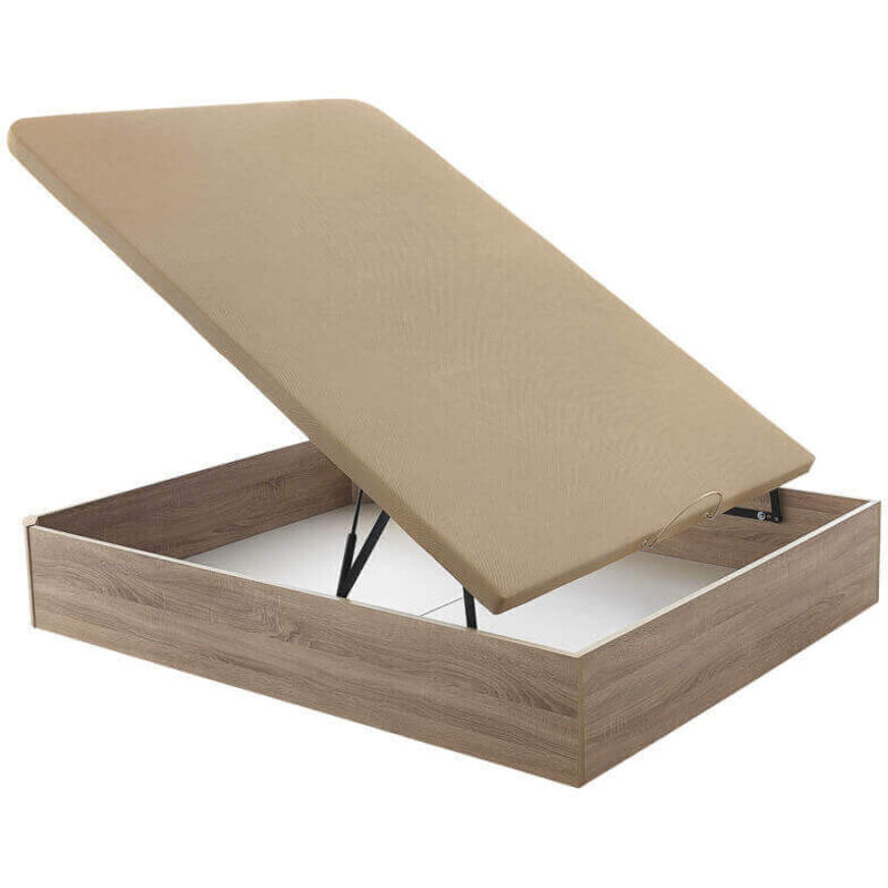 

Canapé Abatible Musa 3D gran capacidad alturas 38/32 cm | 160x190cm - Natural - Altura 38 cm - Relax