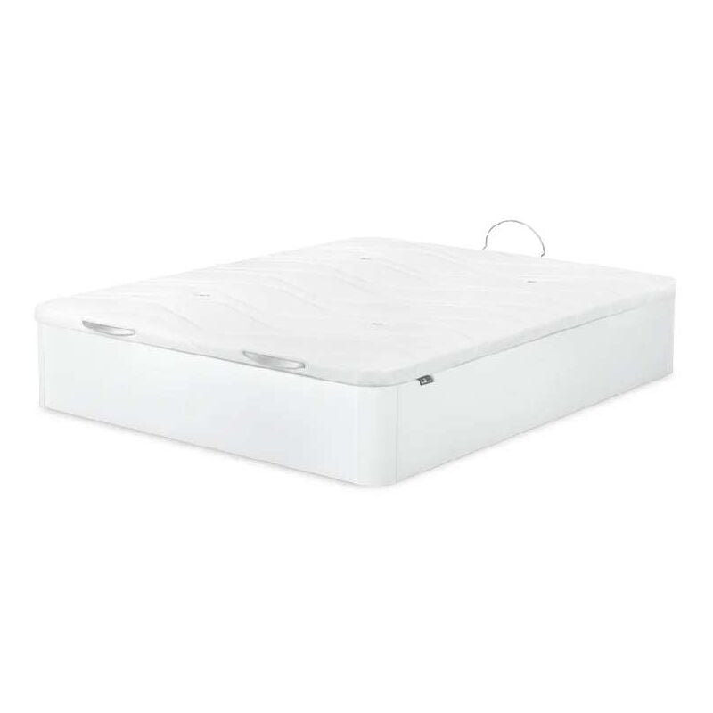 

Canape abatible Global de madera acabado blanco tapa tapizada. Medidas 135X190 - Sonpura
