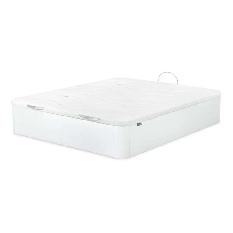 

Canape abatible Global de madera acabado blanco tapa tapizada. Medidas 90X190 - Sonpura