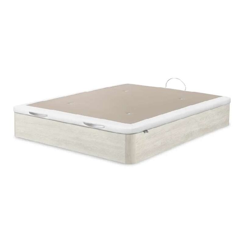 

Canape abatible Line de madera acabado blanco artico tapa tapizada. Medidas 105X200 - Sonpura