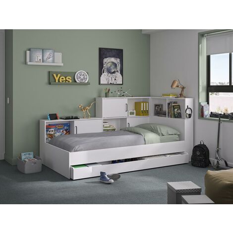 Cajón de cama supletoria BUDDY - con ruedas - gris - para cama de 120 x 160  cm
