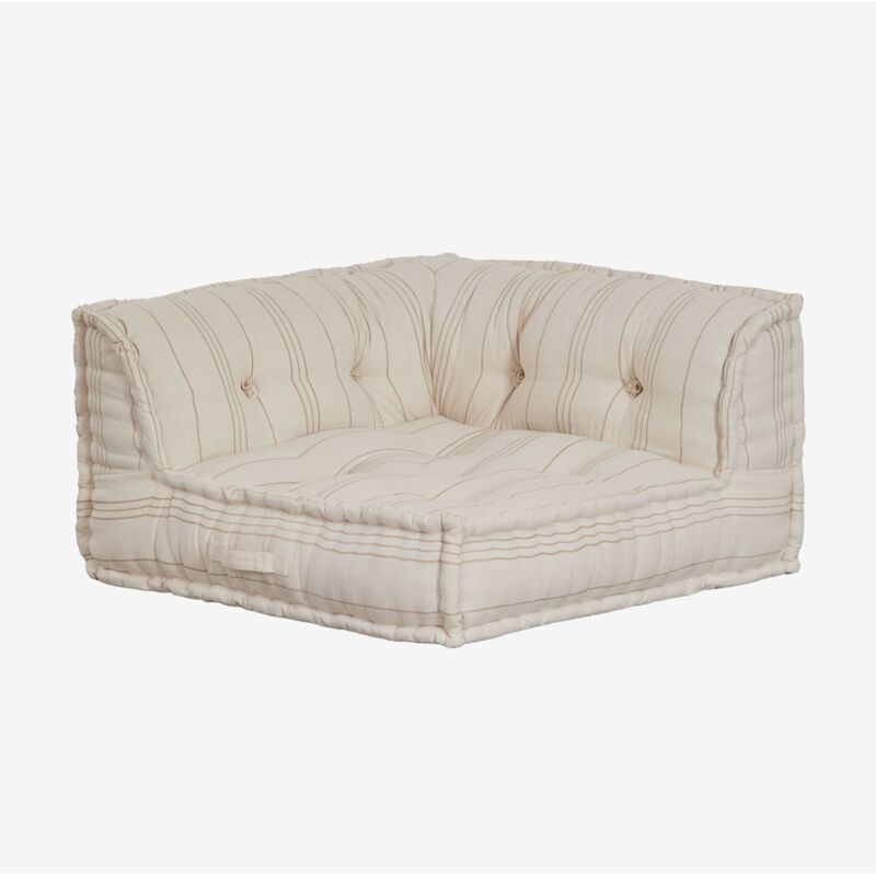 Sklum - Canapé d'Angle Modulable en Coton Dhel Couleurs Naturelles