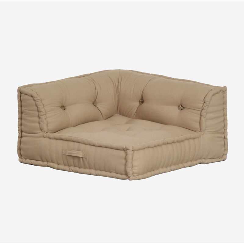 Sklum - Canapé d'Angle Modulable en Coton Dhel Beige Semoline