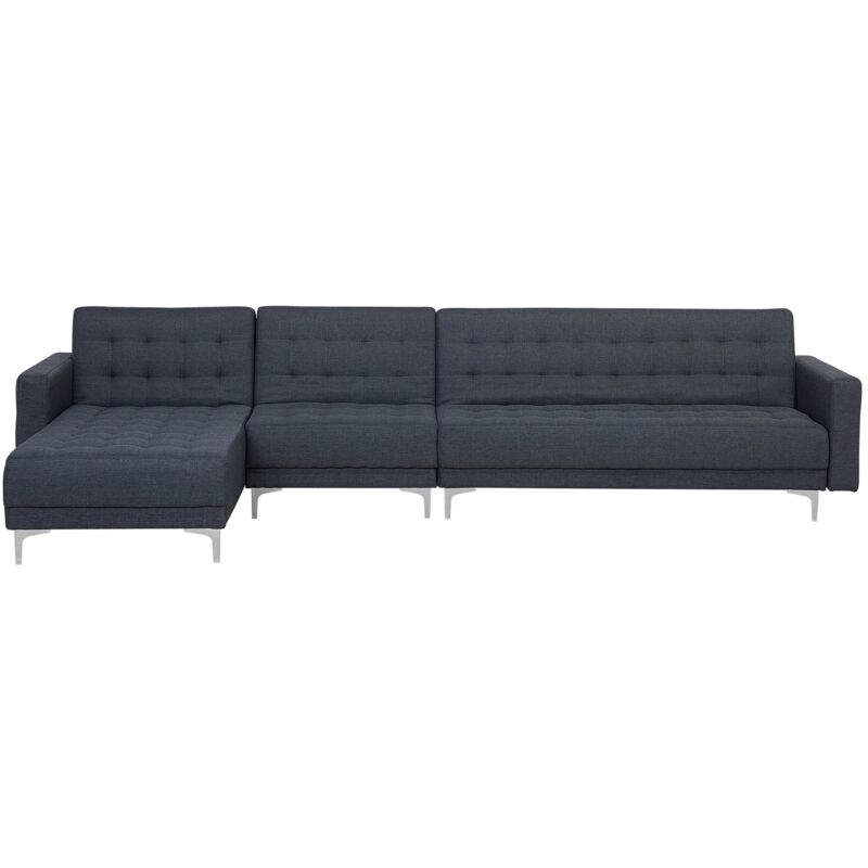 Beliani - Canapé angle droite convertible en tissu gris foncé 5 places ABERDEEN