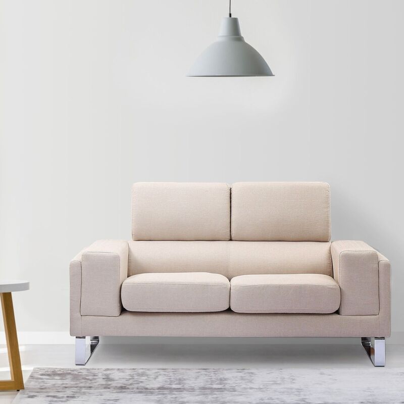 Canapé Barth 2 places Tissu Beige - Beige