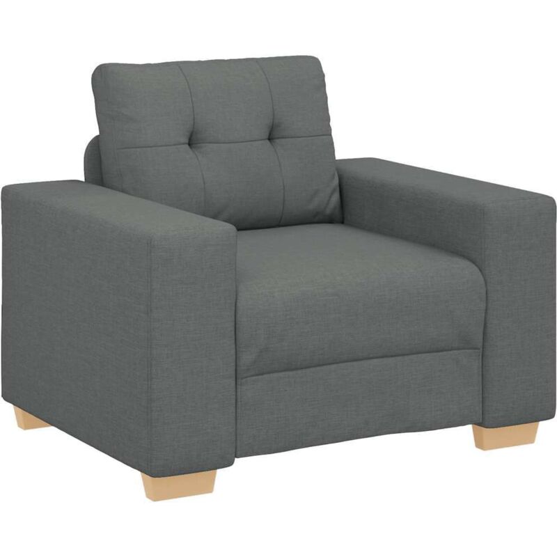 Vidaxl - Fauteuil Gris foncé 60 cm Tissu