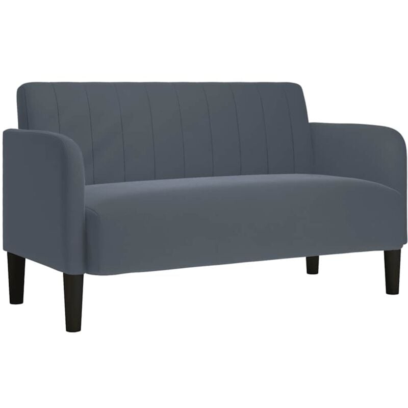 Vidaxl - Canapé causeuse gris foncé 109 cm velours