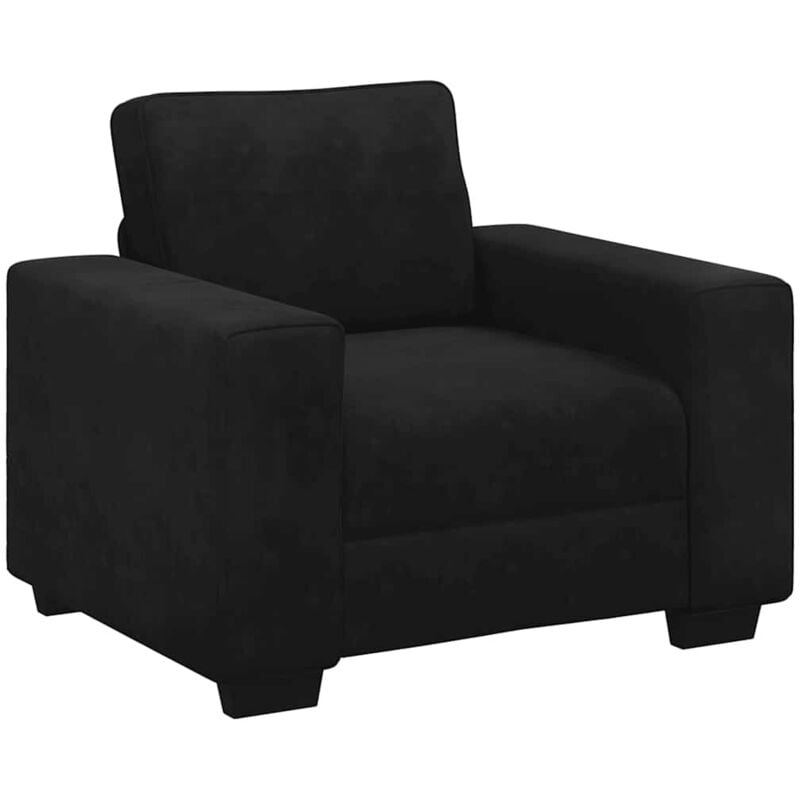 Vidaxl - Fauteuil noir 60 cm velours