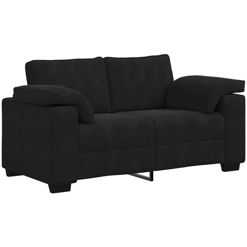 Vidaxl - Canapé causeuse noir 120 cm velours