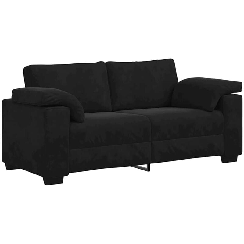 Vidaxl - Canapé causeuse noir 140 cm velours