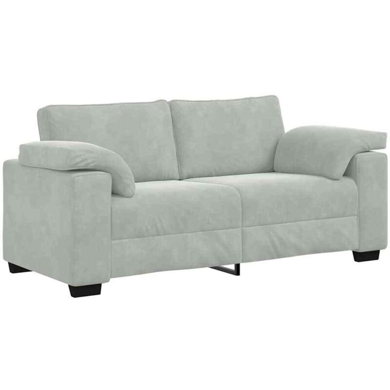 Vidaxl - Canapé causeuse gris clair 140 cm velours