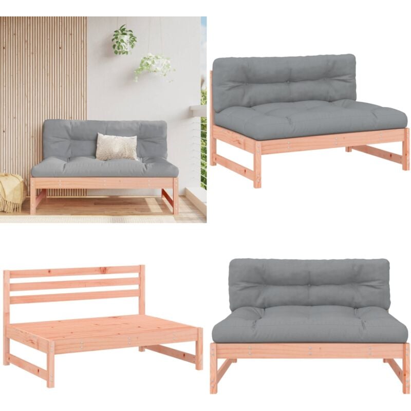 Vidaxl - Canapé central 120x80 cm bois massif douglas - Canapé Extérieur - Mobilier De Jardin - Canapé Sectionnel - Canapé En Bois - Douglis - Home &