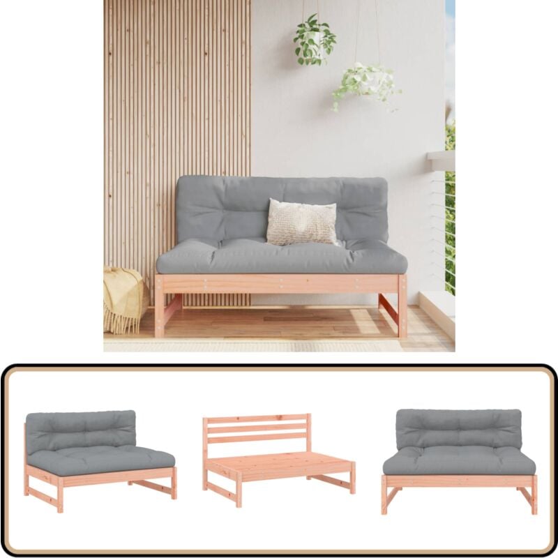 Canapé central 120x80 cm bois massif douglas - Canapé Extérieur - Mobilier De Jardin - Canapé Sectionnel - Canapé En Bois - Douglis