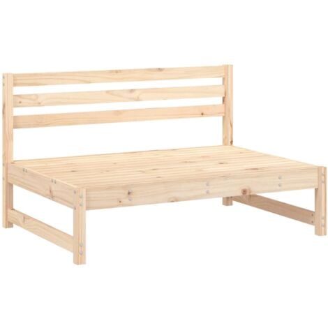 Canapé central de jardin 120x80 cm bois de pin massif vidaXL